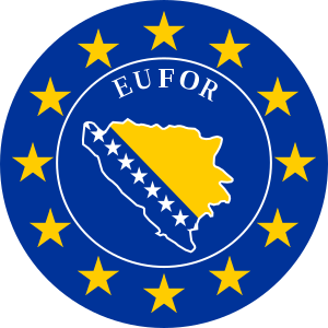 Escudo misión UE EUFOR ALTHEA Bosnia y Herzegovina